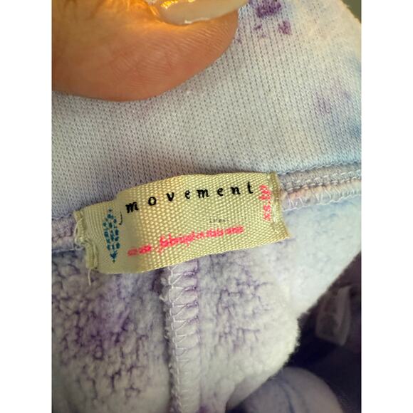 Free People Movement Work It Out Joggers XS Purple Blue Tie Dye Sweatpants - Picture 9 of 9